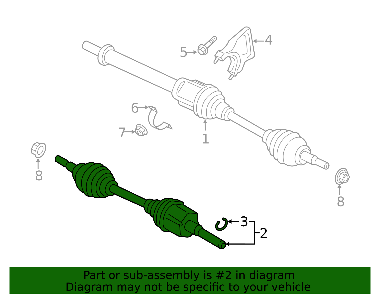 CV6Z-3B437-A - Axle Assembly 2013-2019 Ford Escape | Ford Parts Direct
