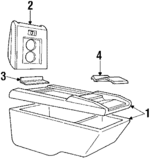 E6TZ98045A36A - Body: Console Assembly for Ford: Bronco II Image