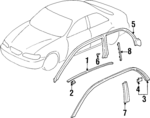 74306SW5A01 - Body: Roof Molding for Acura: TL Image