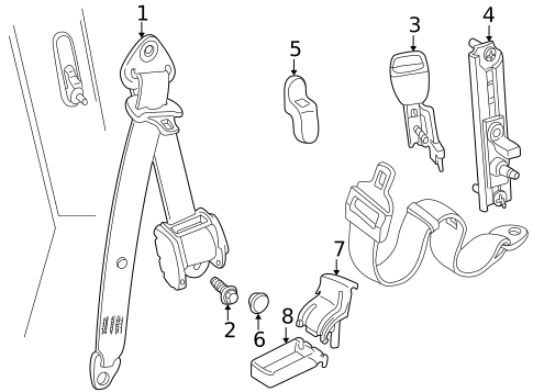 Rear Seat Belts for 1999 Land Rover Range Rover #0