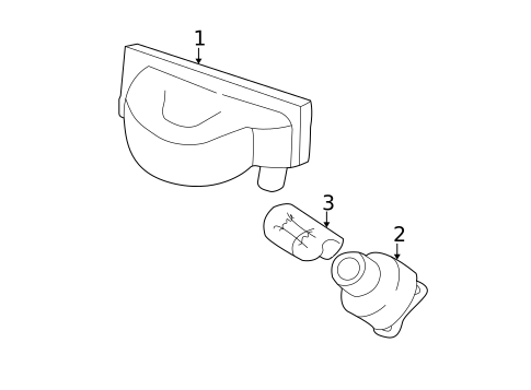 High Mounted Stop Lamp for 2001 Honda Civic #0