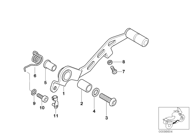 35212335190 - : Brake Pedal for BMW-Motorrad Image