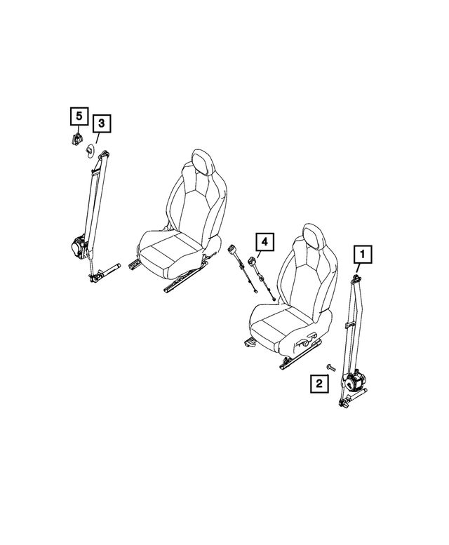 7QG22DX9AA - Restraints: Front Seat Belt And Retractor, Left for Mopar Image