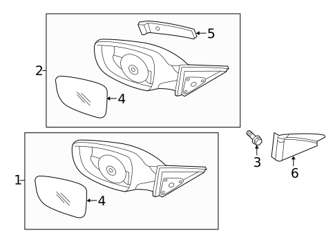Outside Mirrors for 2016 Hyundai Veloster #0