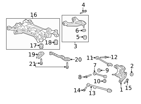 Rear Suspension for 2009 Acura TSX #0