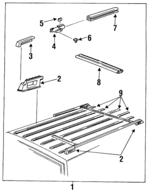 4229334 - : Plate Bracket Assembly for Chrysler: Town &amp; Country | Dodge: Caravan, Grand Caravan, Mini Ram | Jeep: Cherokee, Grand Wagoneer, Wagoneer Image