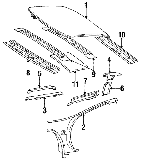 Roof & Components for 1993 Chevrolet Lumina #0
