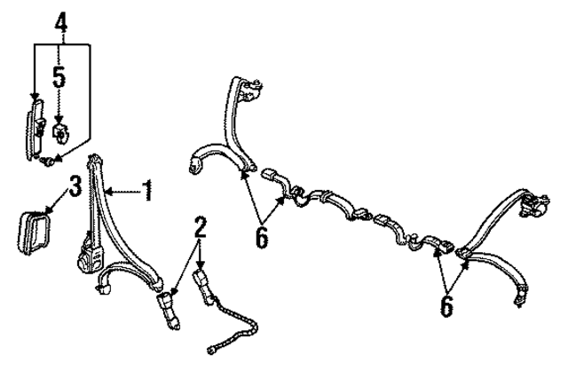 4818SL5A13ZC - : Belt &amp; Retractor for Acura Image