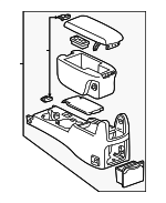 58910AD010E0 - Body: Rear Console for Toyota: Tacoma Image