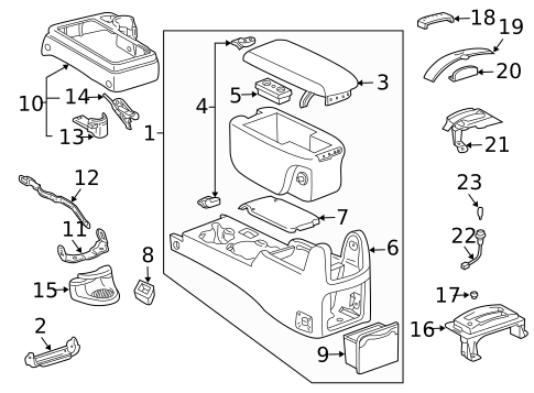 Console for 2004 Toyota Tacoma #0