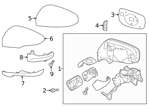 Outside Mirrors for 2022 Subaru Ascent #0