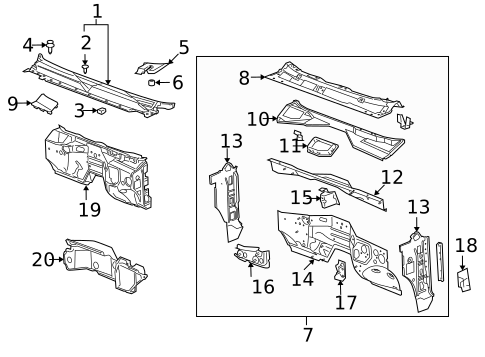 Cowl for 2011 Chevrolet Silverado 3500 HD #4