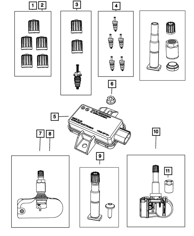 68406533AA - : Tire Pressure Sensor Kit for Mopar Image