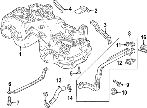 Fuel System Components for 2023 Mazda CX-50 #0