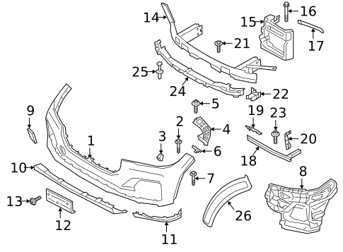 Bumper & Components - Front for 2021 BMW X7 #0