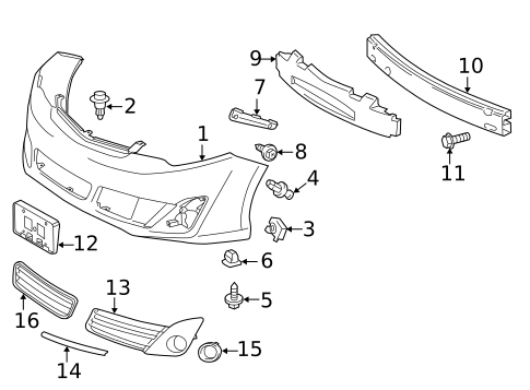Bumper & Components - Front for 2013 Toyota Camry #0