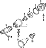 1F2Z9600AA - Engine: Air Cleaner Assembly for Ford: Windstar Image