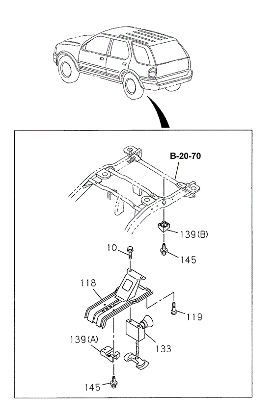 Spare Tire Carrier for 2000 Honda Passport #0