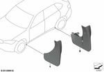 82162353919 - Retrofitting / Conversion / Accessories: Set Mud Flaps, Front for BMW: X6 35i, X6 35iX, X6 50iX Image image