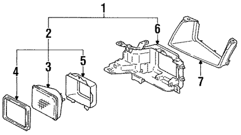Headlamp Components for 1993 Toyota Tercel #0