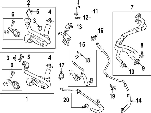 PC3Z18472E - Cooling System: Heater Hose for Ford: F-250 Super Duty, F-350 Super Duty Image
