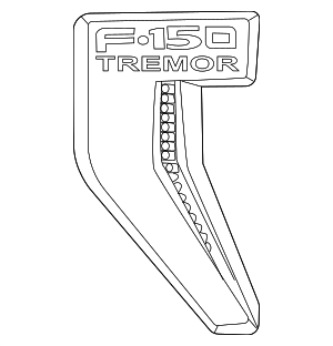 ML3Z-16720-RA - High-Quality Fender Emblem for 2021-2025 Ford F-150 ...
