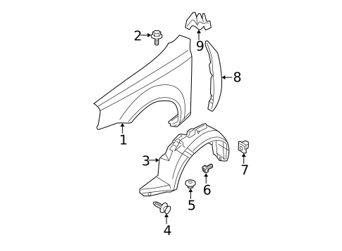 Fender & Components for 2004 Suzuki Forenza #0