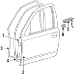 YW7Z5420125BA - Body: Door Shell for Ford: Crown Victoria | Mercury: Grand Marquis Image
