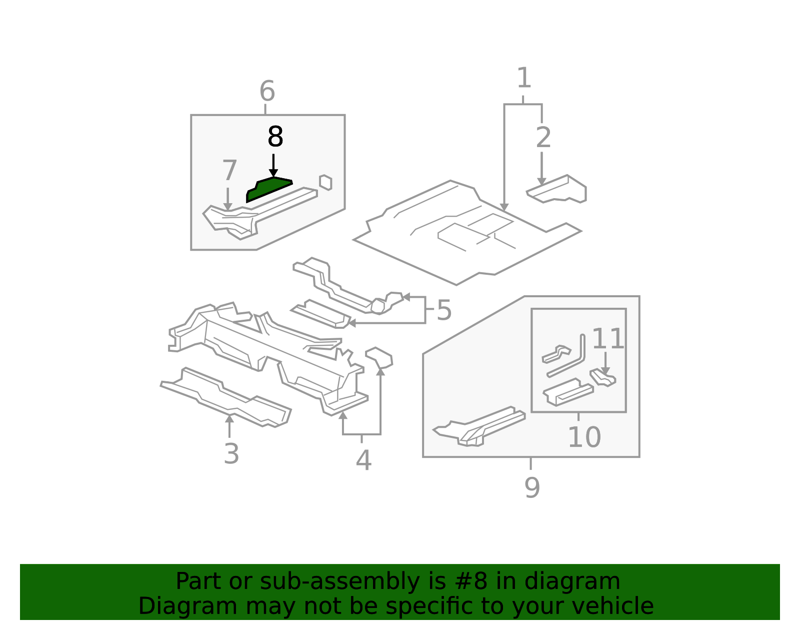 2007-2008 Honda Fit Floor Extension 65514-SAA-G00ZZ | Honda Factory Parts