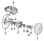 4383551 - Brakes: Rotor for Chrysler: Imperial, LeBaron, New Yorker | Dodge: Aries, Daytona, Dynasty, Lancer, Shadow, Spirit Image