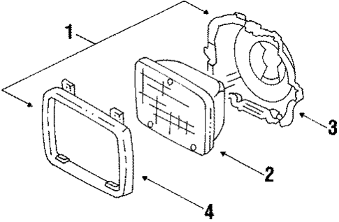 Headlamp Components for 1984 Oldsmobile Omega #0