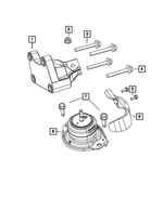 6102122AA - 6.2L Gas; Engine: Hex Head Bolt And Washer, Mounting for Mopar Image