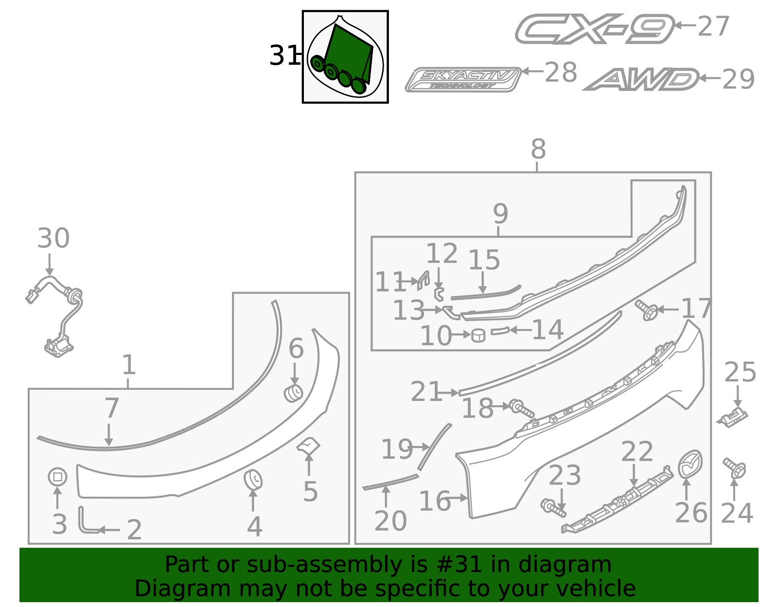 TK25-51-2NXA - License Frame Protector - 2016-2025 Mazda | Mazda Swag