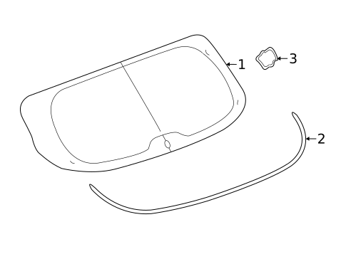 Glass - Lift Gate for 2013 INFINITI JX35 #0