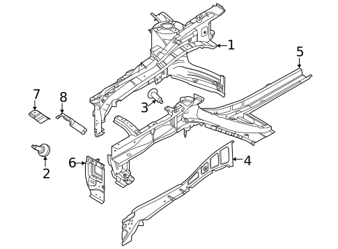 Structural Components & Rails for 2023 Kia Niro EV #0