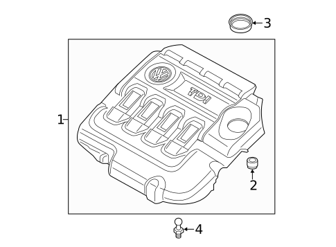 Engine Appearance Cover for 2015 Volkswagen Passat #0
