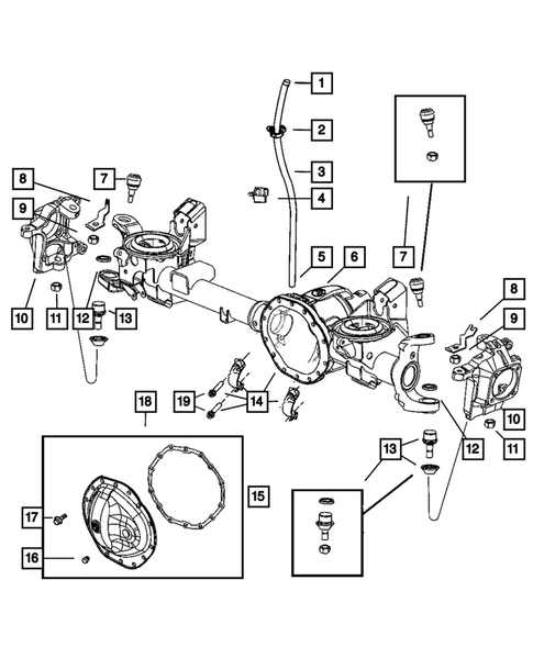 Front Axle Housing for 2007 Dodge Ram 2500 #0