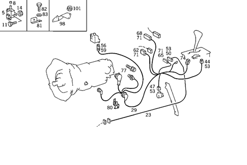 Electrical Parts Used for Transmission for 1993 Mercedes-Benz 400SEL #1