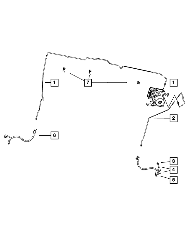 52124132AC - Service Brakes: Brake Tube, Right for Mopar Image