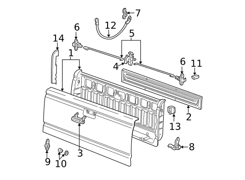 Tail Gate for 2001 Ford Ranger #1