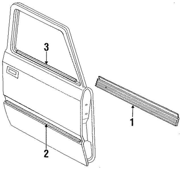 E6FZ6121204A - Body: Intrusion Bar for Ford: Escort, EXP | Mercury: Lynx Image