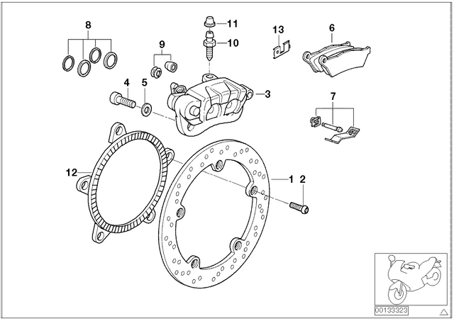 34217662997 - : Set Mounting Parts        for BMW-Motorrad Image