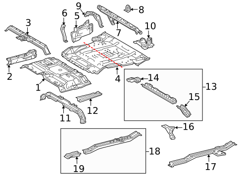 Rear Floor & Rails for 2008 Toyota Sequoia #0