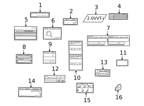 Labels for 2004 Toyota RAV4 #0