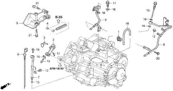 AT Control Lever (V6) for 1995 Honda Accord #0