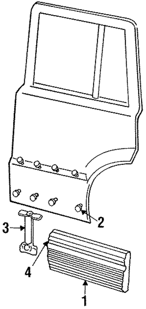 Exterior Trim - Rear Door for 1997 Jeep Grand Cherokee #0