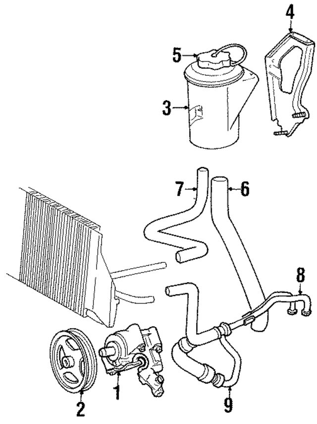 F8AZ3A713BA - Steering: Power Steering Return Hose for Ford Image