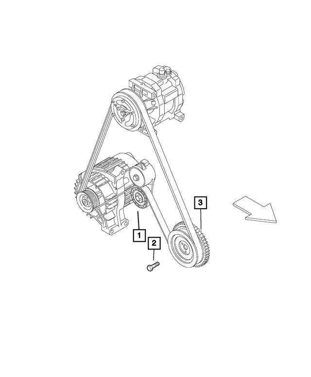 68201164AA - Cooling: Belt Tensioner for Mopar Image