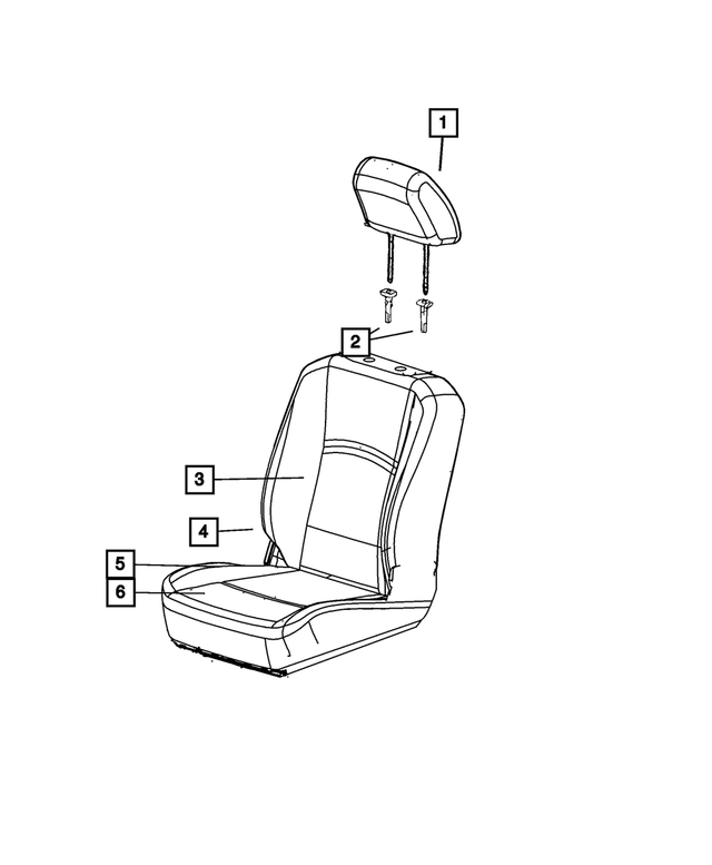 « 6MV921X7AE – Interior Trim : Avant Appui-tete, Droit Ou Gauche pour Mopar Image »