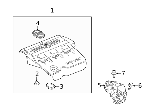 Engine Appearance Cover for 2010 Cadillac SRX #0